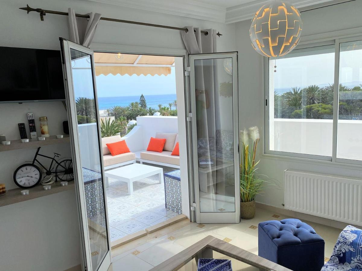 Roof Top Pied Dans L'Eau Panoramic View, 80 Meters From Seaside Hammamet Exterior foto