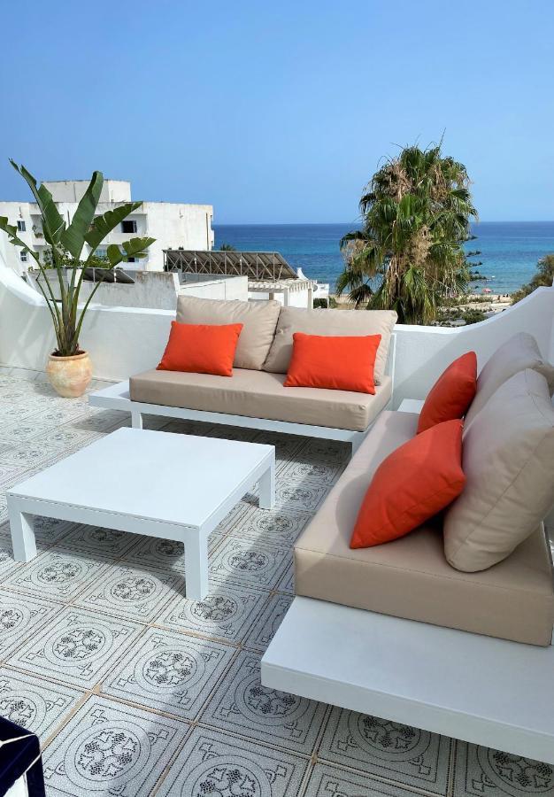Roof Top Pied Dans L'Eau Panoramic View, 80 Meters From Seaside Hammamet Exterior foto